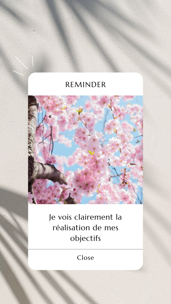 Affirmation positive : « Je vois clairement la réalisation de mes objectifs» 